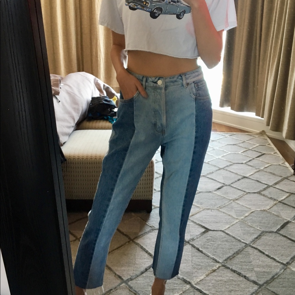 Pacsun striped mom jeans